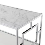 Table Basse Chromée avec Étagère Town Square - Breighton Home