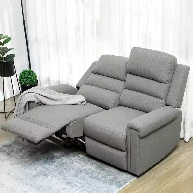 Canapé inclinable moderne HOMCOM avec rembourrage épais en éponge, canapé inclinable 2 places, canapé inclinable manuel