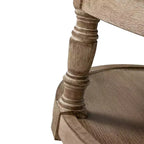 Pouf de cocktail rond touffeté transitionnel large Illyria 36 avec rangement et garnitures de clous pour chambre à coucher et salon | ART OF LIVING DESIGNS
