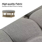 Pouf de cocktail rond touffeté transitionnel large Illyria 36 avec rangement et garnitures de clous pour chambre à coucher et salon | ART OF LIVING DESIGNS