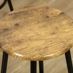 HOMCOM Ensemble 5 Pièces Table de Bar Hauteur Comptoir et Chaises, Table de Bar Rustique avec Tabourets, Table de Cuisine avec 4 Chaises et Plateau en Bois