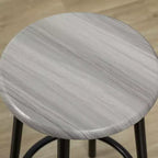 HOMCOM Ensemble 5 Pièces Table de Bar Hauteur Comptoir et Chaises, Table de Bar Rustique avec Tabourets, Table de Cuisine avec 4 Chaises et Plateau en Bois