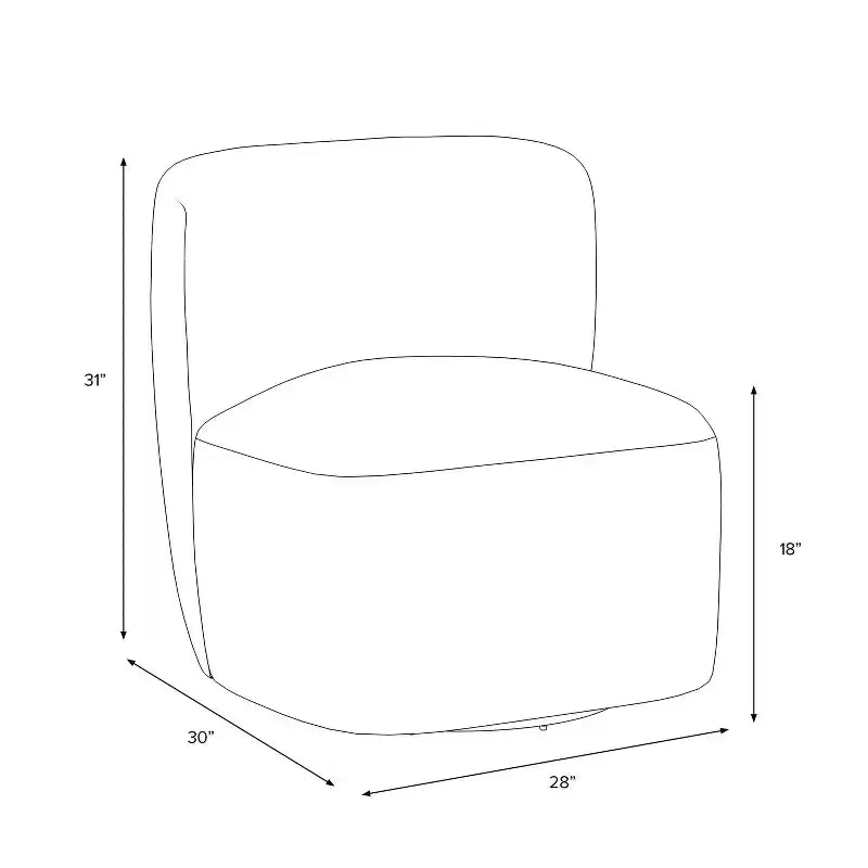 Fauteuil pivotant Neko en velours de luxe - Threshold