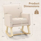 Costway Fauteuil à Bascule Moderne Rembourré pour Salon Chambre