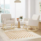 Costway Fauteuil à Bascule Moderne Rembourré pour Salon Chambre