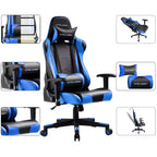 Chaise de Bureau Gaming en Cuir PU avec Appuie-tête et Coussin Lombaire Ajustables - GTRACING