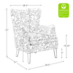 Lot de 2 fauteuils de salon confortables Nikolaus avec motif floral | ART OF LIVING DESIGNS-ROUGE