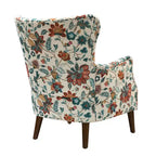 Lot de 2 fauteuils de salon confortables Nikolaus avec motif floral | ART OF LIVING DESIGNS-ROUGE