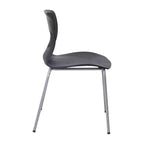 Chaise empilable ergonomique en polypropylène Emma and Oliver, capacité 350 kg, avec support lombaire et structure en acier