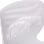 Chaise empilable ergonomique en polypropylène Emma and Oliver, capacité 350 kg, avec support lombaire et structure en acier