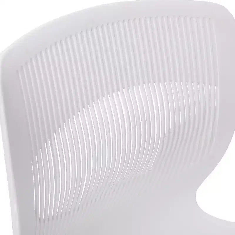Chaise empilable ergonomique en polypropylène Emma and Oliver, capacité 350 kg, avec support lombaire et structure en acier
