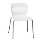 Emma and Oliver Heavy Duty 770 lb. Capacity Ergonomic Polypropylene Stack Chair with Lumbar Support and Steel Frame