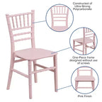 Chaise Chiavari en résine pour enfant Emma et Oliver, lot de 10, pour toutes les occasions, pour la maison ou la location à domicile