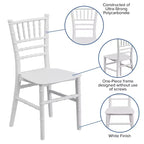 Chaise Chiavari en résine pour enfant Emma et Oliver, lot de 10, pour toutes les occasions, pour la maison ou la location à domicile