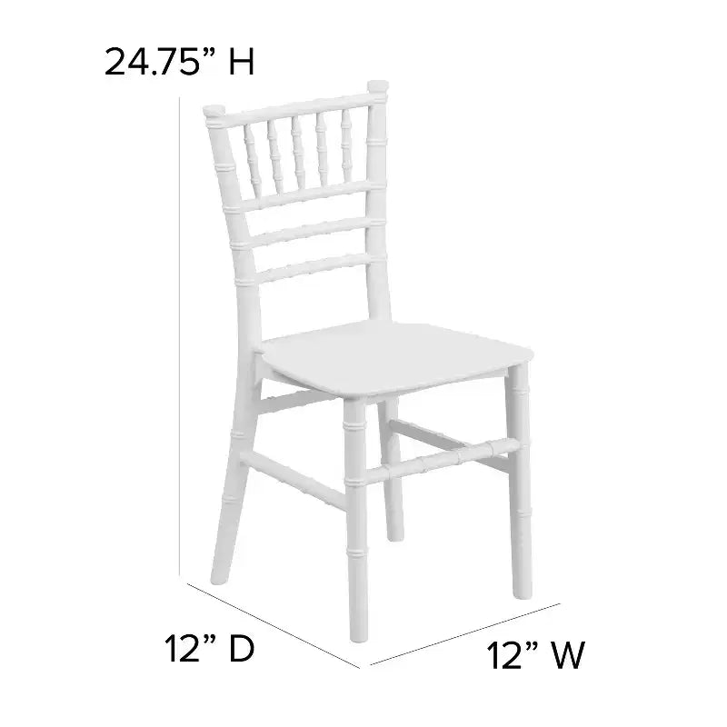 Chaise Chiavari en résine pour enfant Emma et Oliver, lot de 10, pour toutes les occasions, pour la maison ou la location à domicile