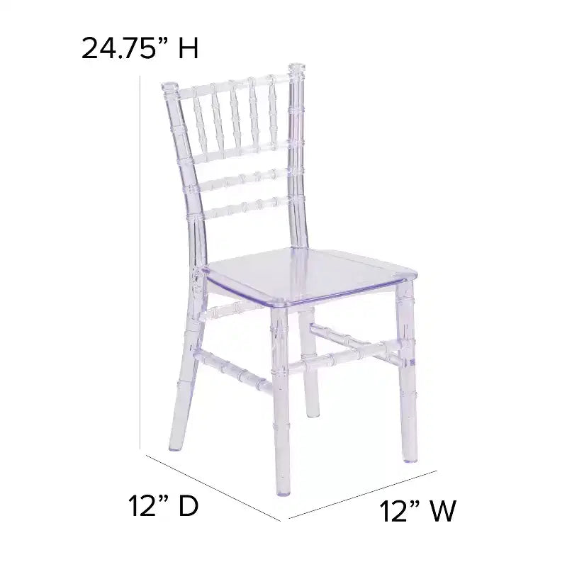Chaise Chiavari en résine pour enfant Emma et Oliver, lot de 10, pour toutes les occasions, pour la maison ou la location à domicile