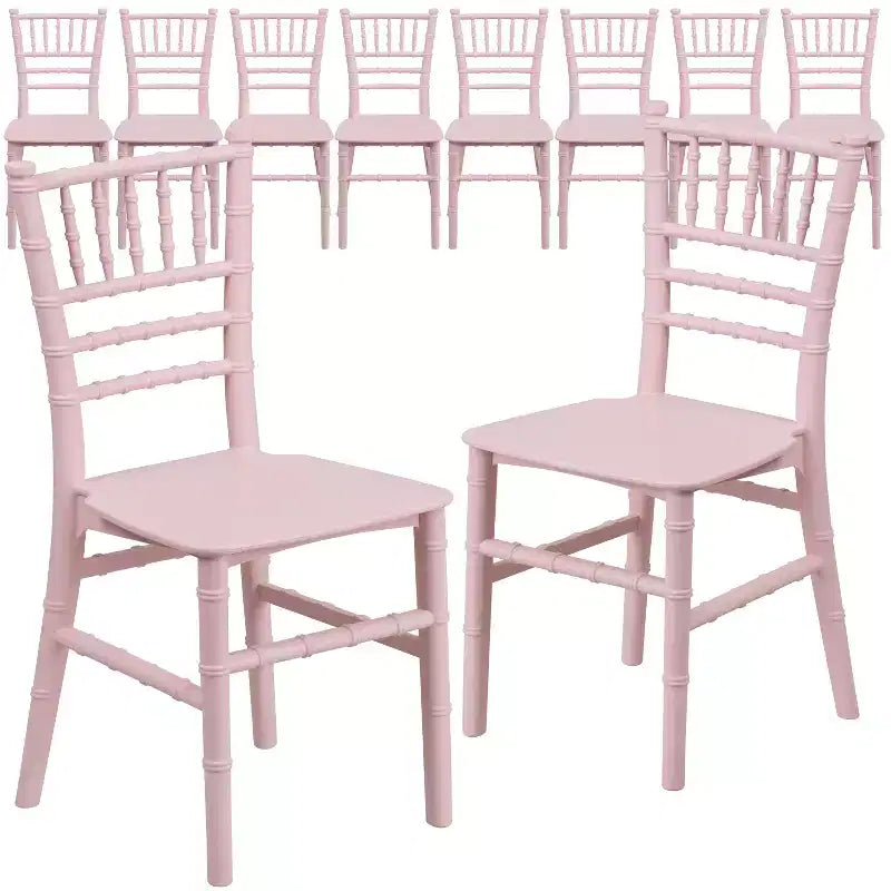 Emma and Oliver 10 Pack Childs All Occasion Resin Chiavari Chair for Home or Home Based Rental Business
