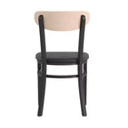 Chaise de salle à manger industrielle Emma and Oliver avec cadre en acier laminé et assise en bois massif – Capacité de poids statique de 500 lb