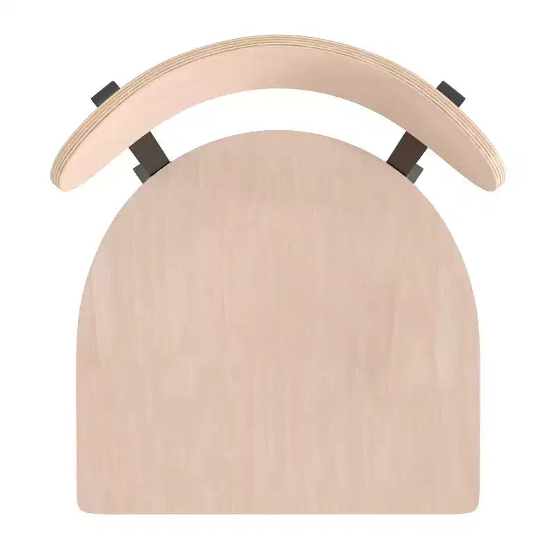 Chaise de salle à manger industrielle Emma and Oliver avec cadre en acier laminé et assise en bois massif – Capacité de poids statique de 500 lb