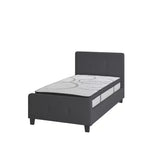 Emma and Oliver Tufted Platform Bed with 10 Inch Pocket Spring Mattress