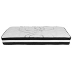Lit plateforme capitonné Emma et Oliver avec matelas à ressorts ensachés de 25 cm