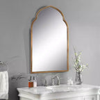 Miroir Mural Doré Kenitra 40 x 24 avec Arc Marocain Uttermost