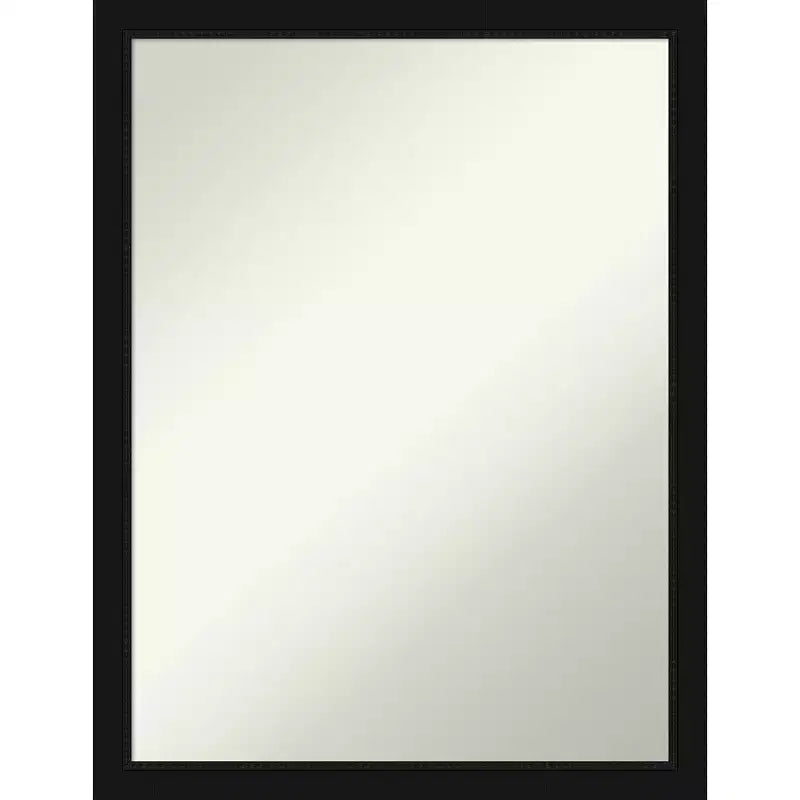 Amanti Art Avon Black Narrow Non-Beveled Bathroom Wall Mirror