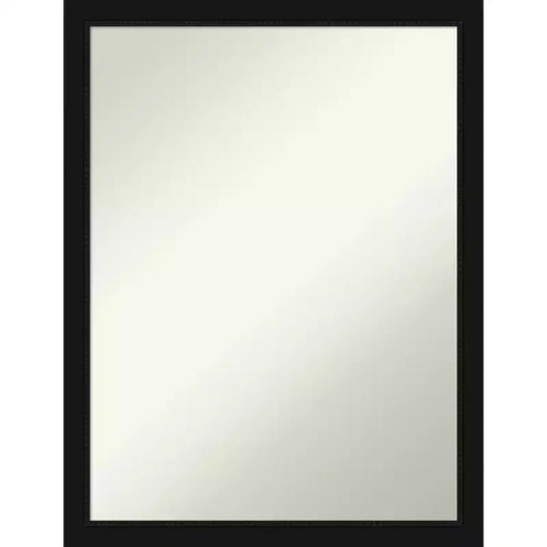 Amanti Art Avon Black Narrow Non-Beveled Bathroom Wall Mirror
