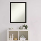 Miroir mural de salle de bain Amanti Art Avon noir étroit sans biseau