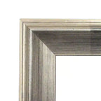 Miroir mural de salle de bain Amanti Art Bel Volto en bois argenté non biseauté