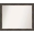 Amanti Art Bark Rustic Char Narrow Non-Beveled Bathroom Wall Mirror