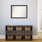 Miroir mural de salle de bain Amanti Art Bark Rustic Char Narrow non biseauté