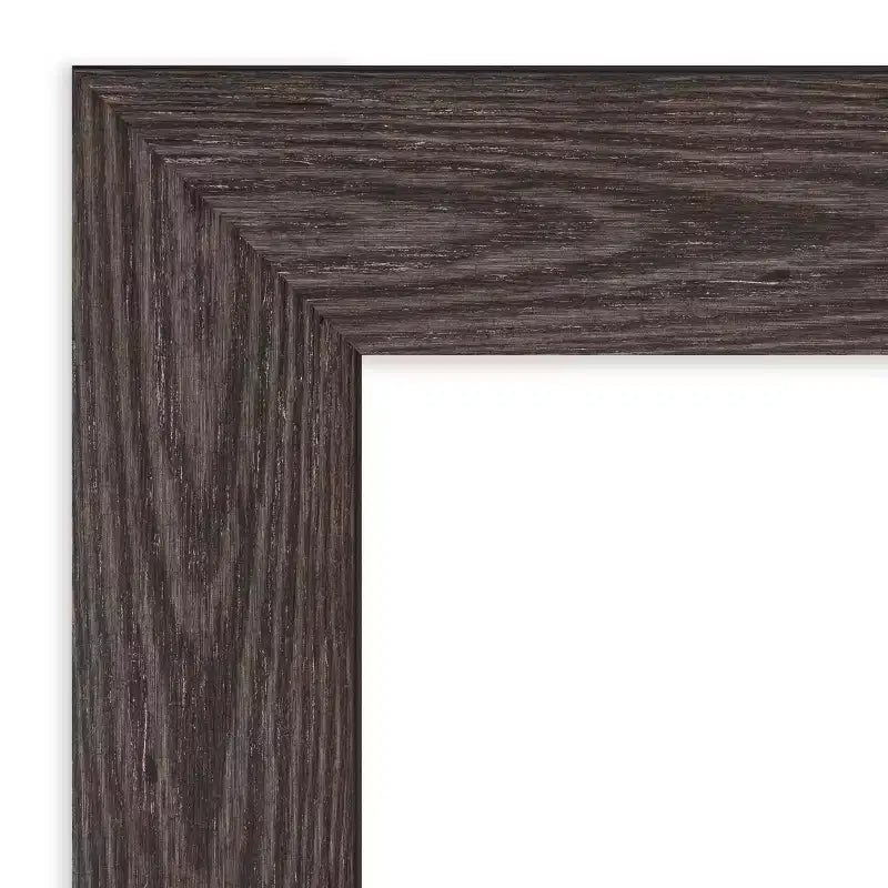 Miroir mural de salle de bain Amanti Art Bridge noir non biseauté en bois 30 x 24 po