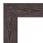 Miroir mural de salle de bain Amanti Art Bridge noir non biseauté en bois 30 x 24 po