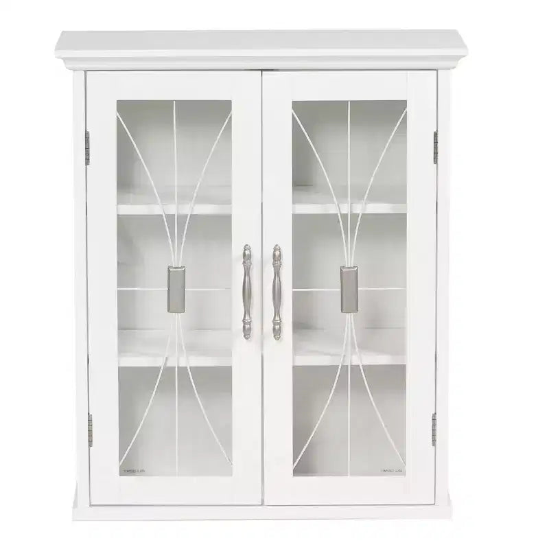 Teamson Home Delaney 20.5 x 24 2-Door Removable Wall Cabinet, White