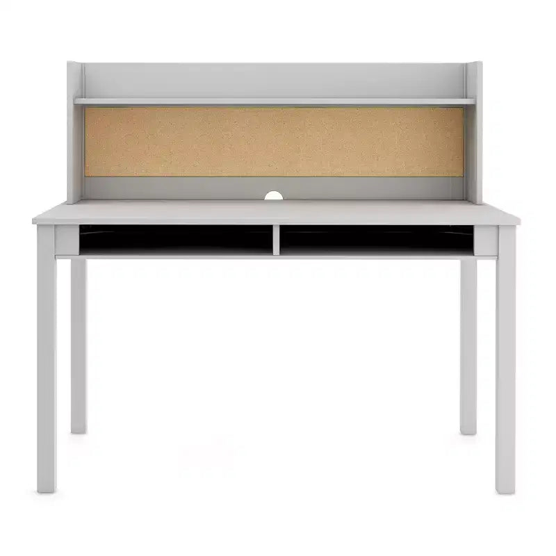 Bureau pour enfant Martha Stewart avec rehausseur et chaise – Bureau pour enfant avec étagère de rangement et tableau en liège, table d'activités pour chambre d'enfant, garçons et filles
