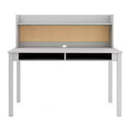 Bureau pour enfant Martha Stewart avec rehausseur et chaise – Bureau pour enfant avec étagère de rangement et tableau en liège, table d'activités pour chambre d'enfant, garçons et filles