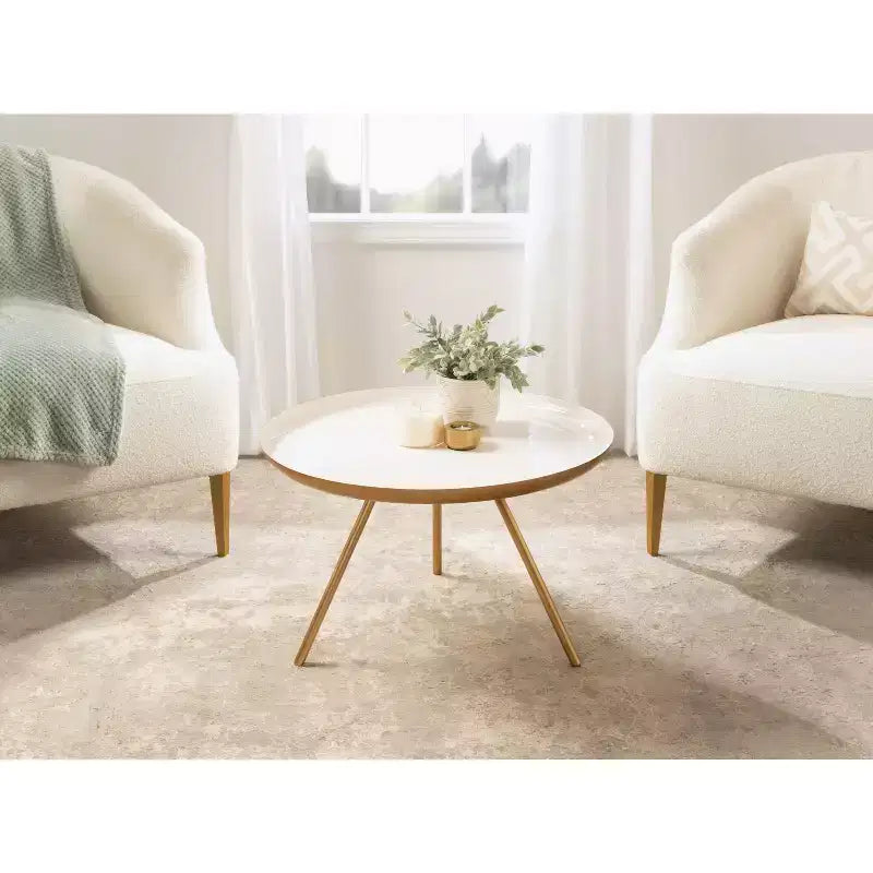 Table basse ronde en métal Laranya de Kate and Laurel
