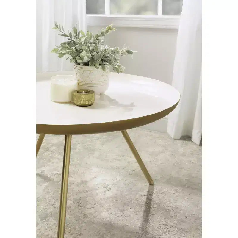 Table basse ronde en métal Laranya de Kate and Laurel
