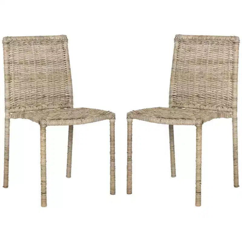 Makassar Side Chair (Set of 2) - SEA8008 - Grey - Safavieh