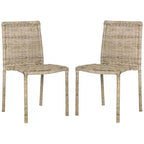 Makassar Side Chair (Set of 2) - SEA8008 - Grey - Safavieh