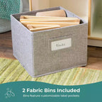 Guidecraft EdQ Nook de lecture : Meuble pour enfants en bois avec bacs de rangement et siège rembourré, banc de lecture et étagère à livres