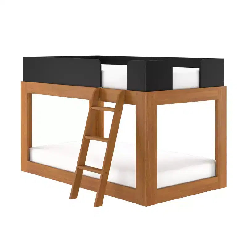 Lit superposé Max & Lily en bois massif, lits superposés modernes du milieu du siècle jumeaux pour enfants