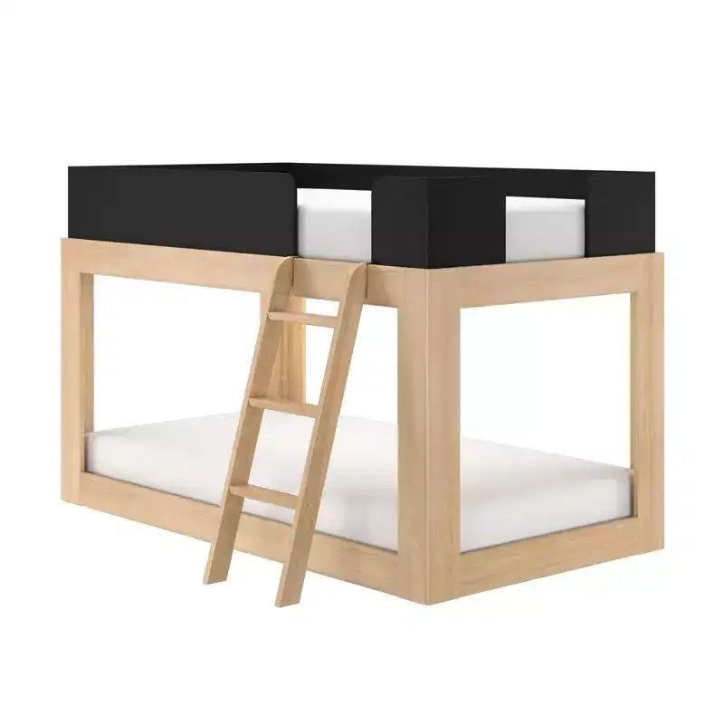Lit superposé Max & Lily en bois massif, lits superposés modernes du milieu du siècle jumeaux pour enfants