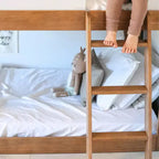 Lit superposé Max & Lily en bois massif, lits superposés modernes du milieu du siècle jumeaux pour enfants