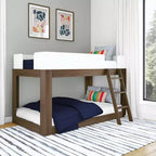 Lit superposé Max & Lily en bois massif, lits superposés modernes du milieu du siècle jumeaux pour enfants