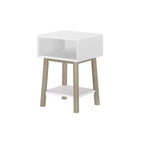 Table de chevet Max & Lily avec étagère ouverte, Table de chevet en bois massif, Table d'appoint pour chambre à coucher