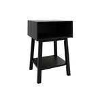 Table de chevet Max & Lily avec étagère ouverte, Table de chevet en bois massif, Table d'appoint pour chambre à coucher