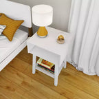 Table de chevet Max & Lily avec étagère ouverte, Table de chevet en bois massif, Table d'appoint pour chambre à coucher