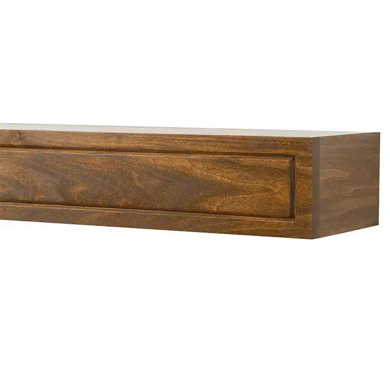 Étagère de cheminée moderne en bois Ember Lotta avec détails de cadre photo